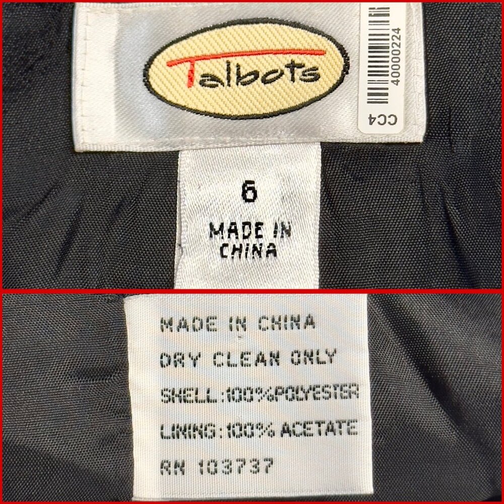 Talbots Black White Houndstooth 3/4 Sleeves Vintage Shawl Collar Jacket Size 6 - Picture 6 of 11